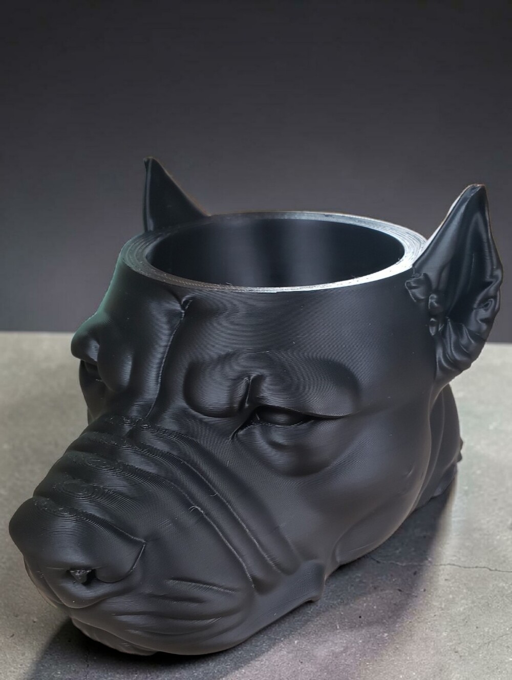 Hand Crafted Pitbull Dog Keepsake / Food Bowl (Large - Choose Color)